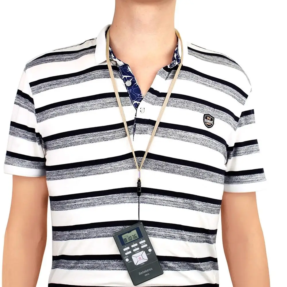 PR13 портативное минирадио ресивер FM стерео компактное классические цифровые часы