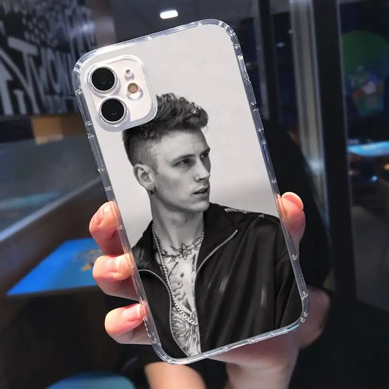 

Machine Gun kelly rapper Phone Case Transparent for iPhone 6 7 8 11 12 s mini pro X XS XR MAX Plus