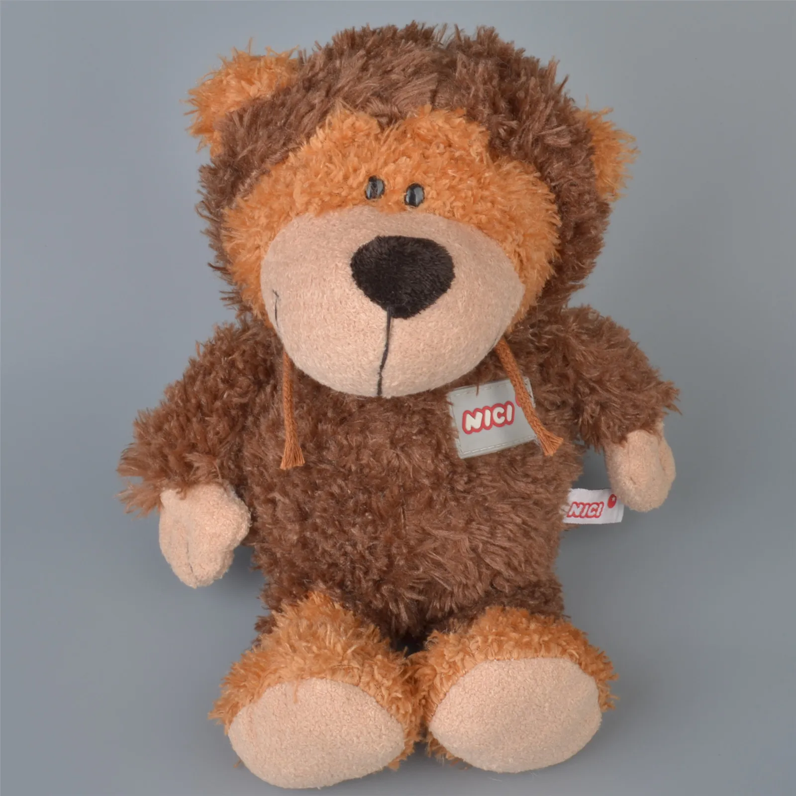 

Kawaii 35 cm Carry a hat Brown Bear Plush TOY DOLL Stuffed Wedding Gift Bouquet Decor DOLL TOYFree Shipping