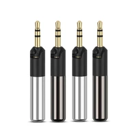 2pcs mini jack 2 5mm audio connector for ath r70x m50x m40x 2 5 jacks 3 poles stereo earphone plug metal bright shell adapter