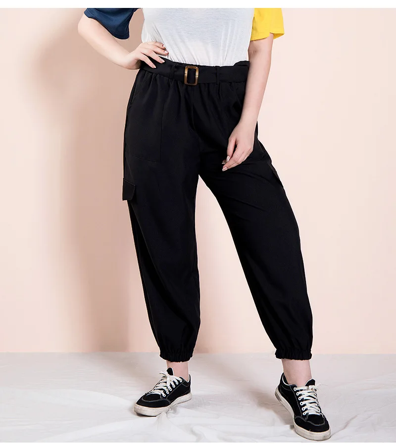 Женские Новые весенне-осенние брюки размера плюс длинные брюки-карандаши для