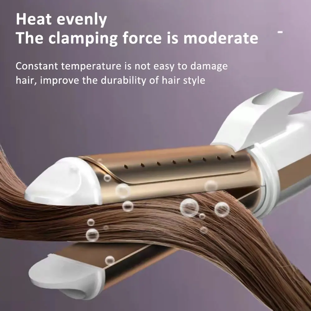 Straightener Dual-Use Hair Curler Large Volume Straig Does Not Hurt hair Inner Buckle Air Bangs Plate Salon Styling Tool | Красота и