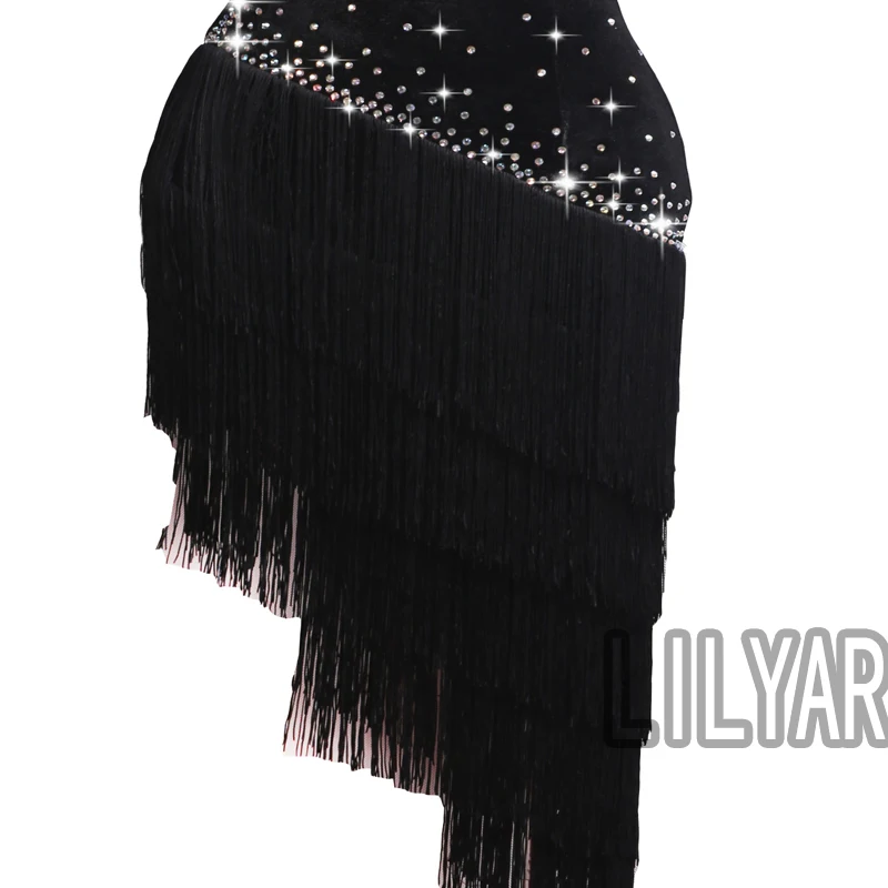 

Latin Dance Dress Latin Skirt Competition Dress Costumes Performing Dress Practice Skirt Customize Adult Kids Lady