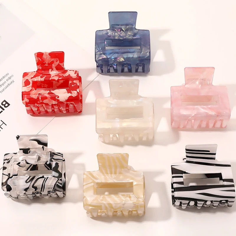 

Цельнокроеное платье с квадратным ацетат INS корейский заколки для волос для девочек заколки Краб когти зажим аксессуары для женщин банан