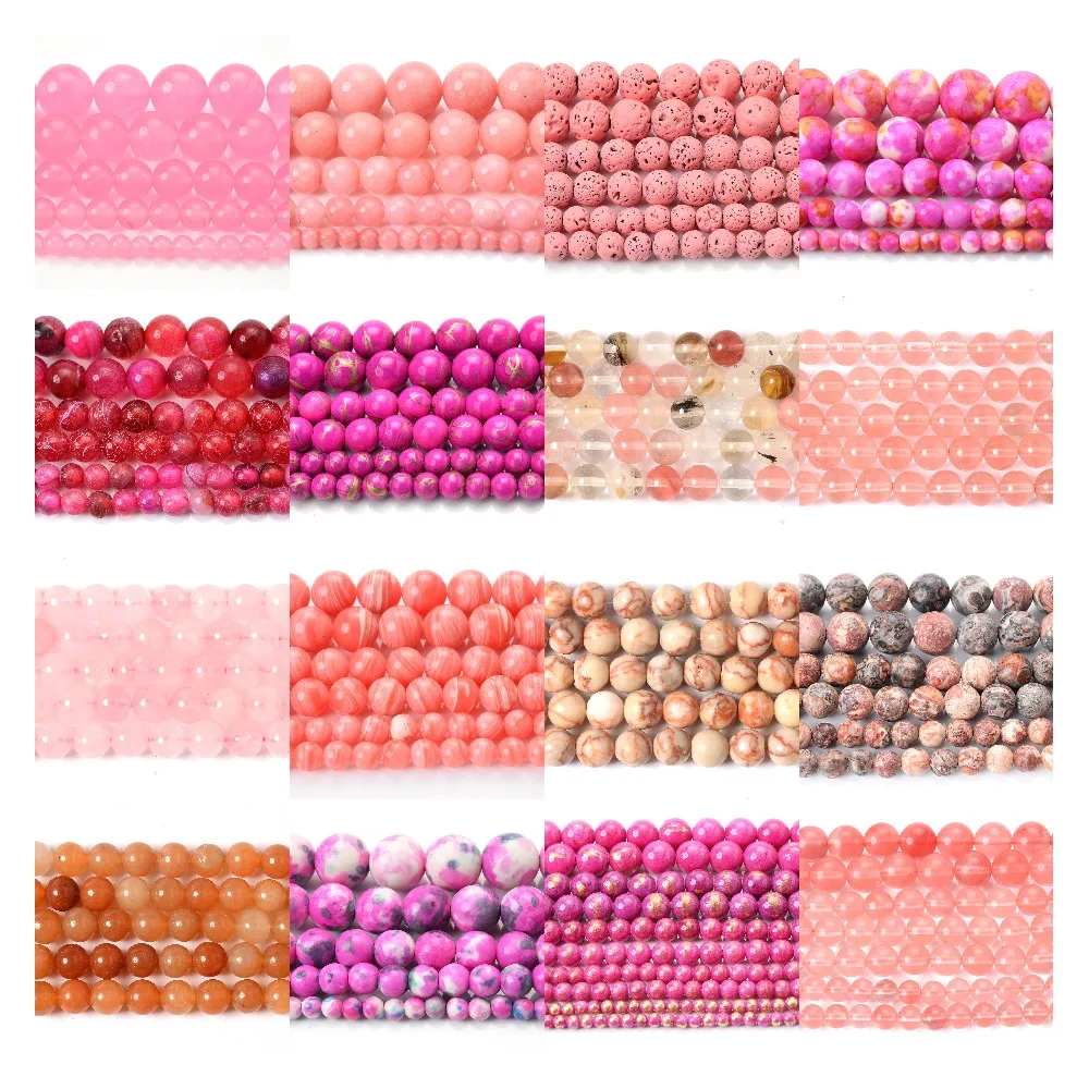 Бусины из натурального камня розовый кристалл агат авантюрин нефрит тигровый