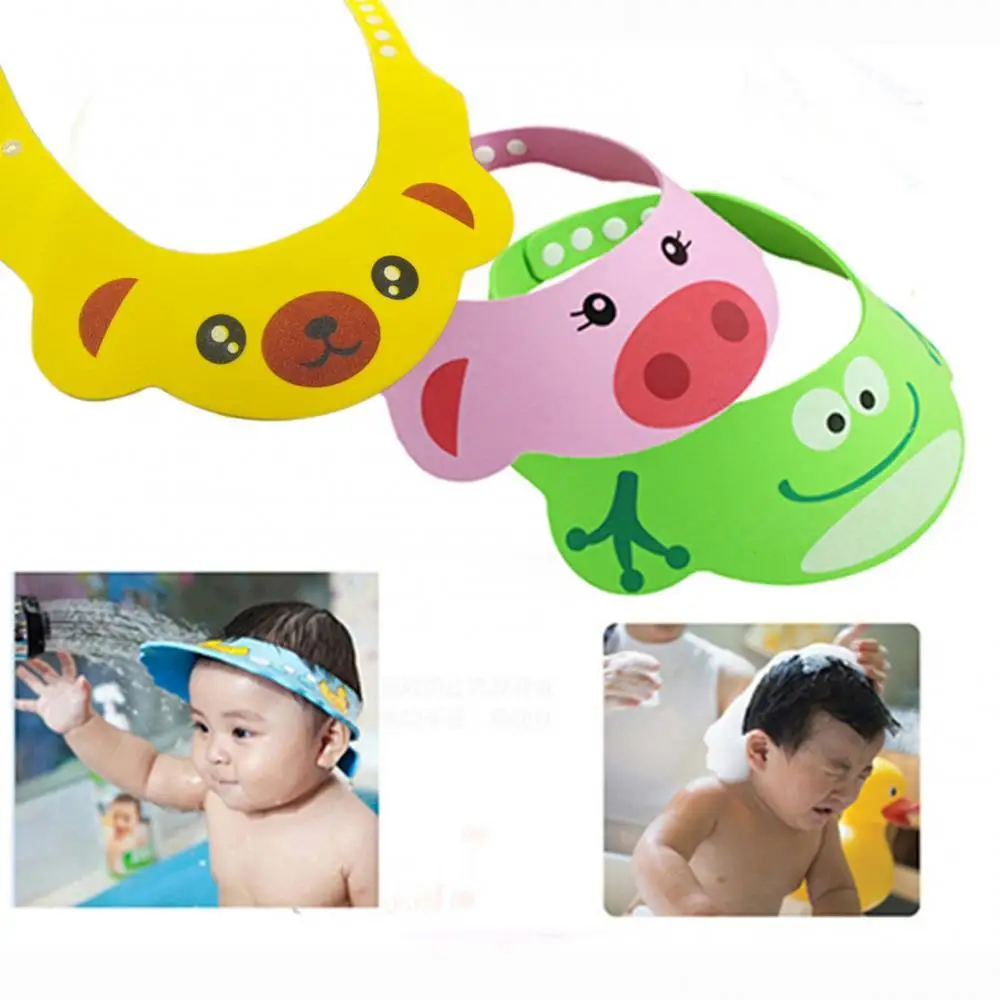 

Adjustable Soft Kids Children Baby Shampoo Bath Shower Cap Hat Wash Hair Waterproof Shield
