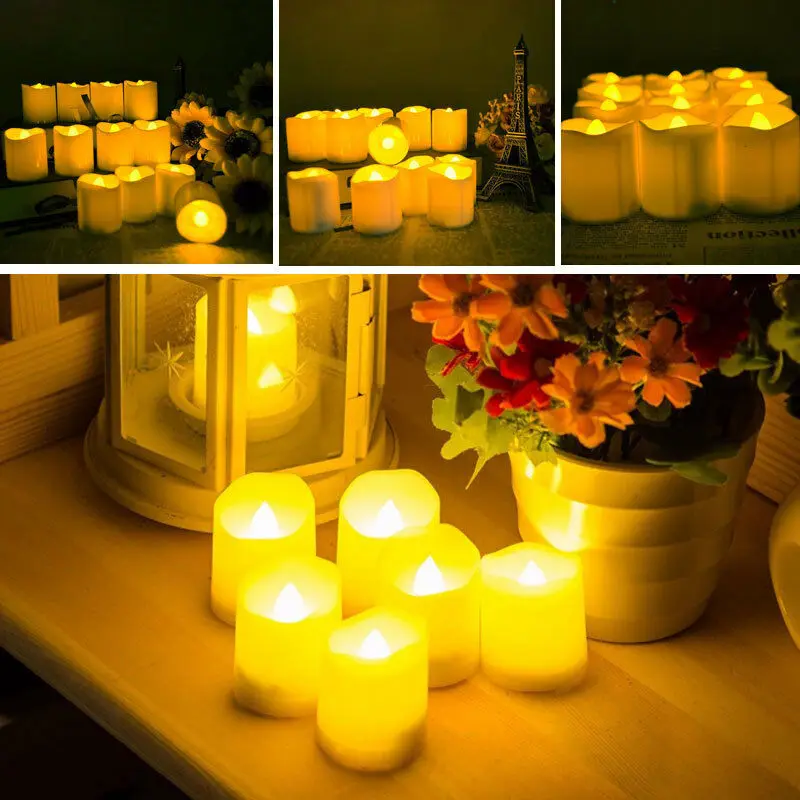 Светодиодная лампа цвета слоновой кости с мерцающим пламенем и аккумулятором