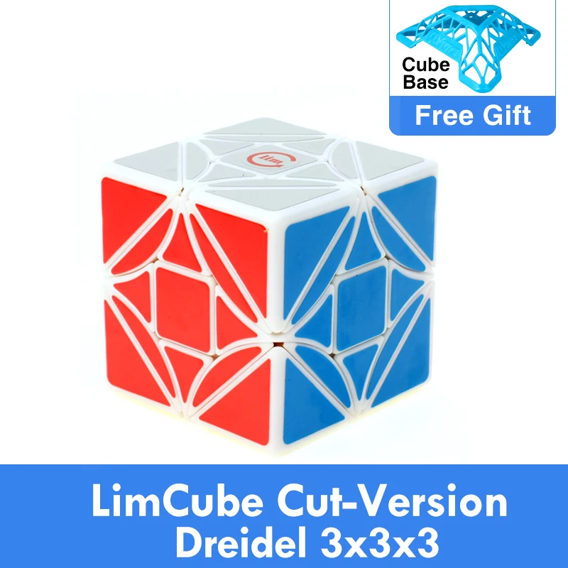 Funs Fangshi LimCube вырезанная версия Dreidel 3x3x3 магический куб пазл черно белый и розовый