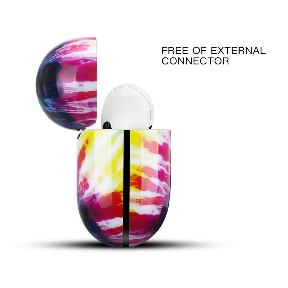 Netarlier красивый мягкий чехол из ТПУ для наушников Apple Airpods Pro глянцевый IMD красочный