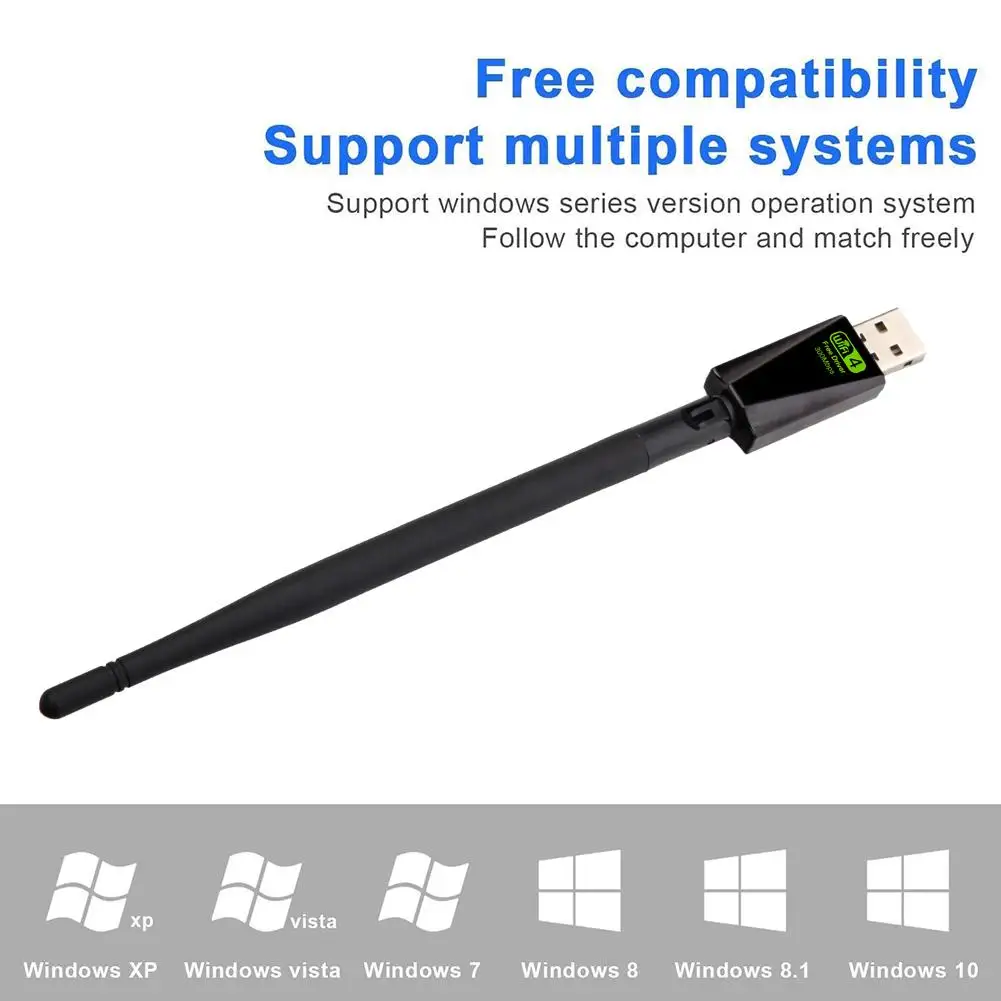 Мини USB Wifi адаптер 300 Мбит/с wi fi телевизионные антенны ПК Wi Fi приемник Беспроводной