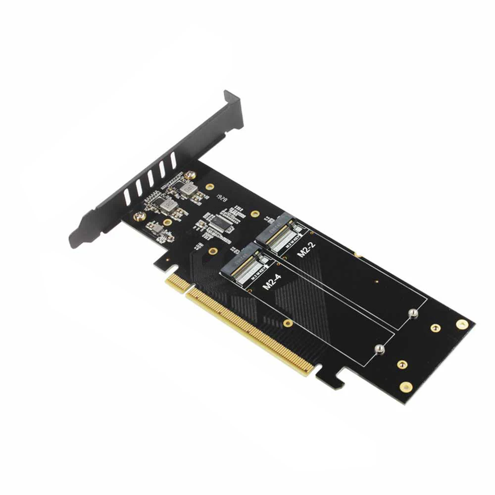 JEYI iHyper m.2 X16 TO 4X NVME PCIE3.0 GEN3 4 * RAID CARD PCI E VROC hyperm.2x16 M2X16 X4 RAID|Компьютерные кабели и