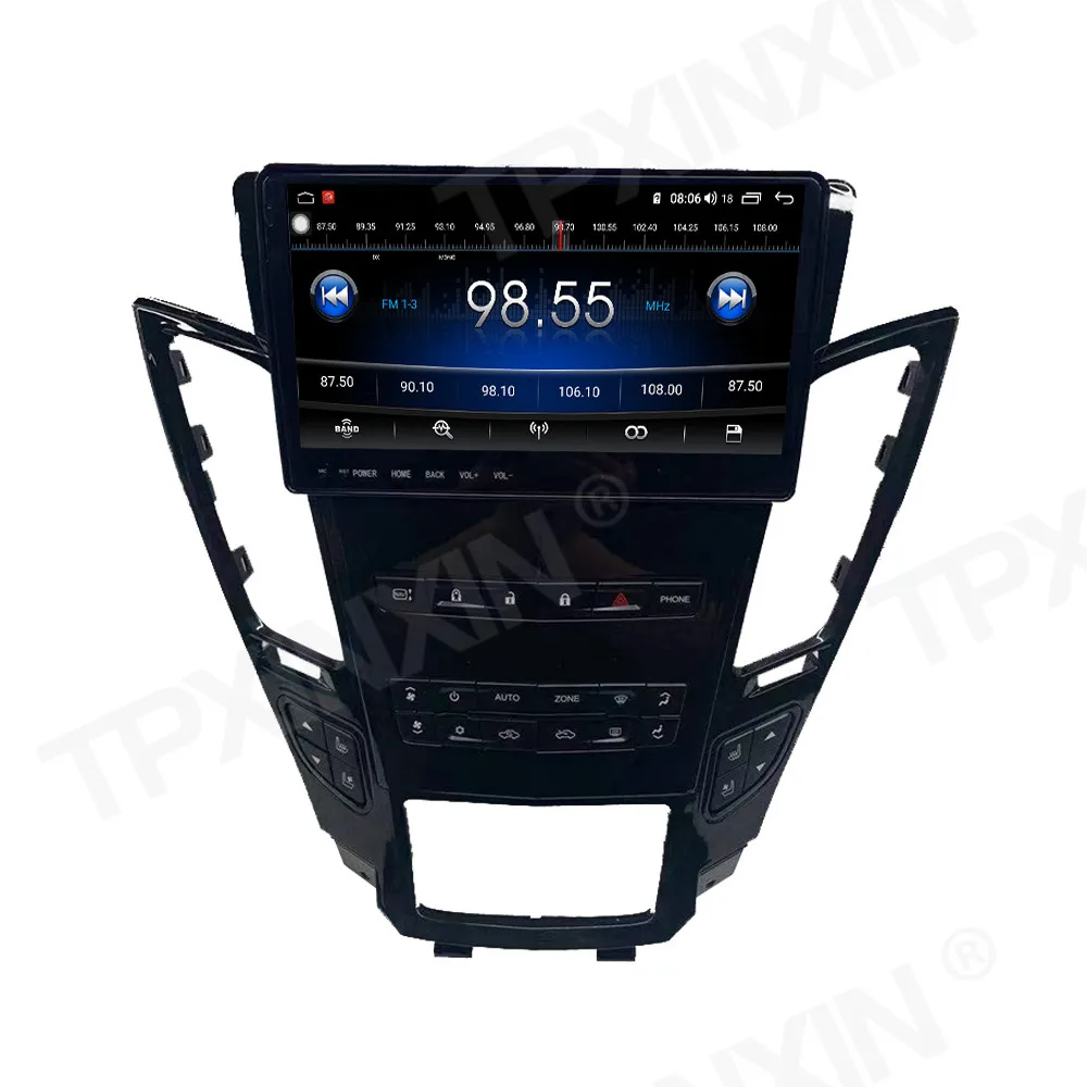 구매 자동차 라디오 플레이어 멀티미디어 GPS 네비게이션 스테레오 헤드 유닛 무선 카플레이, 캐딜락 CTS 자동차 라디오 ATS 안드로이드 10 6 + 128G ROM