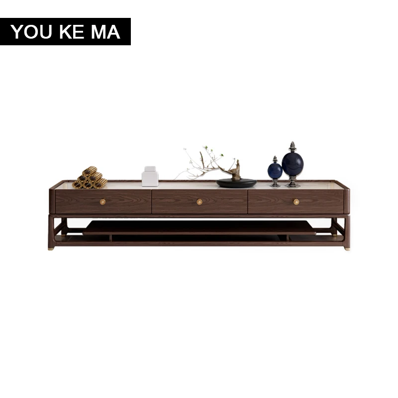 

Новый роскошный современный простой настенный шкаф в китайском стиле, из массива дерева, отделка под мрамор, тумба для ТВ, для гостиной, осве...