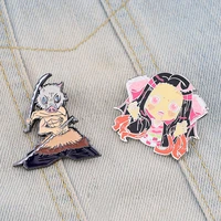 md853 dmlsky cartoon cute enamel pins for backpack brooch personality anime collar pin accessories gift