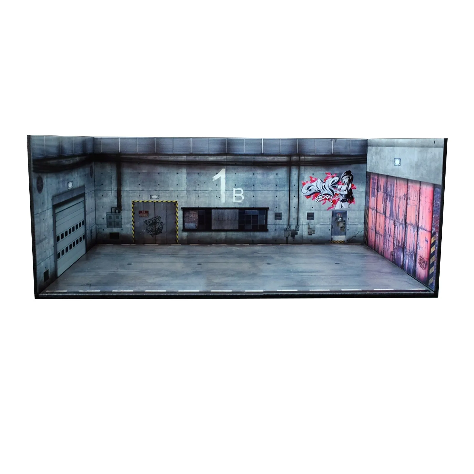 

1/64 New warehouse car model background photo scene board for cars vehicle toys collection parking lot scene