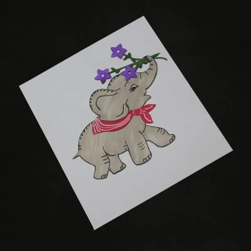 

Elephant Flower Metal Cutting Dies Stencil Scrapbooking DIY Album Stamp Emboss 87HB