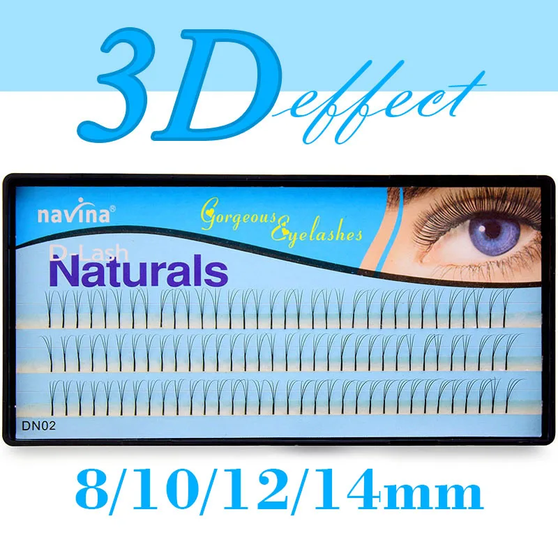 

Navina Natural 3D Mink Individual Eyelash Extension 3D Volume Effect Cluster Lashes False Faux Grafting Eyelashes Makeup Cilia