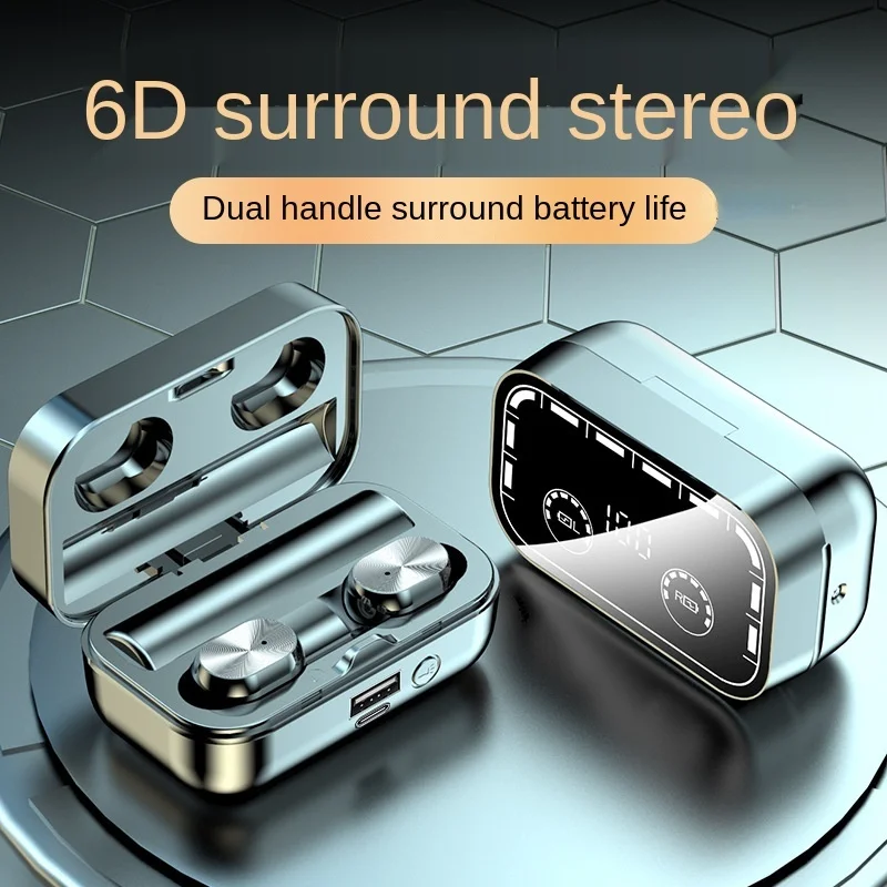 Беспроводная Bluetooth-гарнитура T16 Спортивная Tws-гарнитура с зеркальным