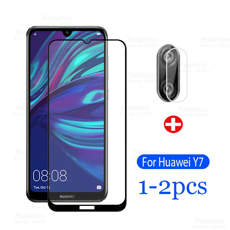 

Полное покрытие стекло для huawei y7 2019 защитное стекло huwei huavei y7 y7pro 7y y 7 y стекло для объектива закаленное стекло Передняя защитная пленка 1-2 шт