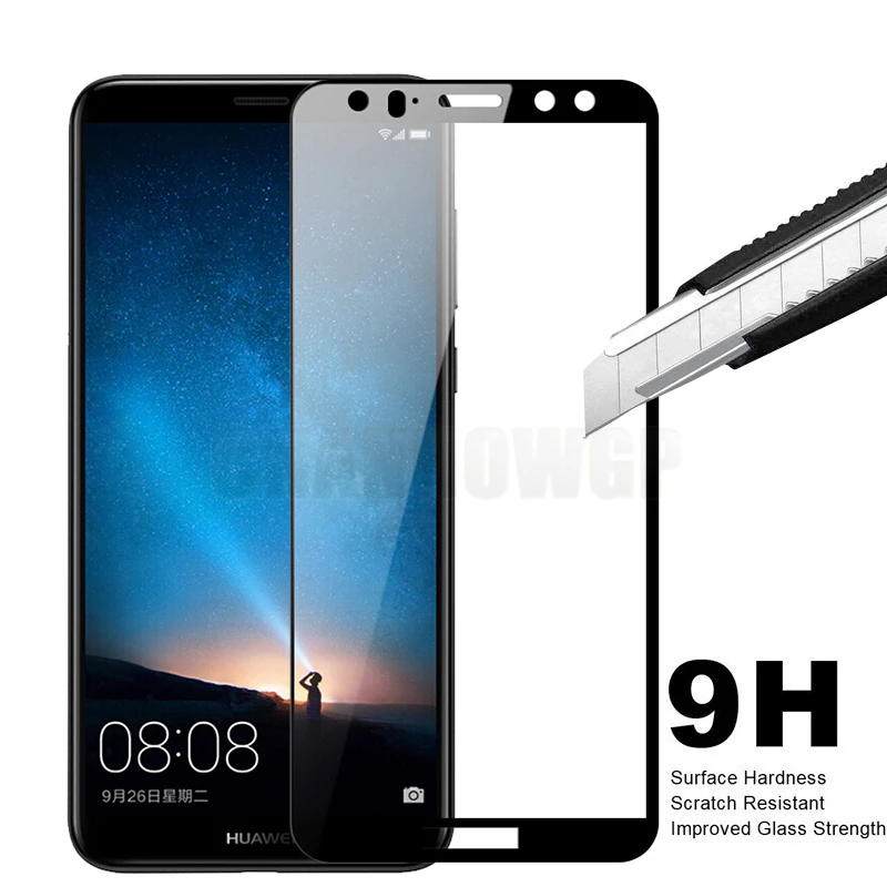 Закаленное стекло с полным покрытием для Huawei Nova CAN L01 L11 L02 L12 L03 Защита экрана 2i 2 2s