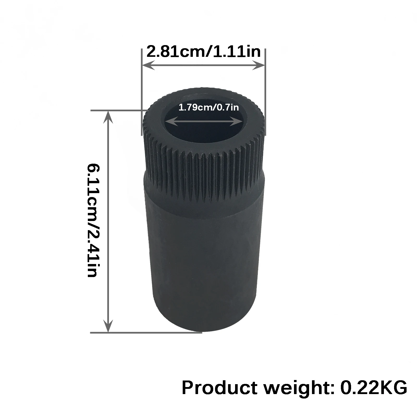 

1pc Spline Socket Exclusive for Mercedes-Benz 58 Teeth 1/2inD Pre Chamber Retaining Ring High Torque Spline Socket Black