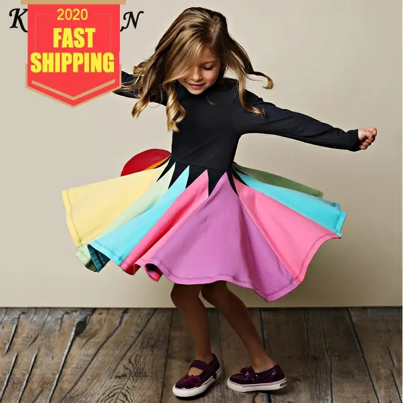 Keelorn/платье для девочек Новинка Сезон весна Детская школьная одежда в