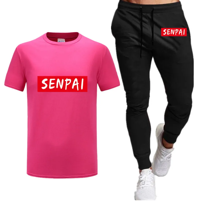

Spring And Summer New Casual Sports Suit Men's Short-Sleeved T-Shirt + Pants Two-Piece Suit Sweat-Absorbent And Breathable Jogge