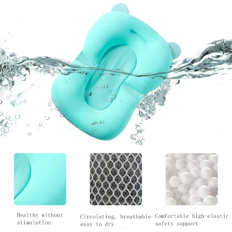 

Non-slip Baby Bath Mat Tub Baby Shower Portable Mattress Air Mattress Comfort Pad Cute Wind Newborn Bathroom Safety Products
