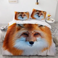 comforter bed linen pillowcase king queen full 265230 230230 home texitle 3d bedding sets animal fox duvet quilt cover set