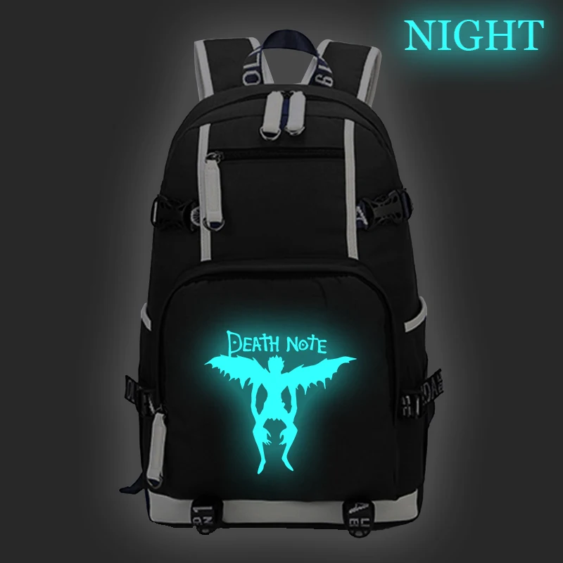 Japan Anime Death Note Printing Backpack Teens Kids Boys Girls School Bags Children Laptop Luminous Travel Bag | Багаж и сумки