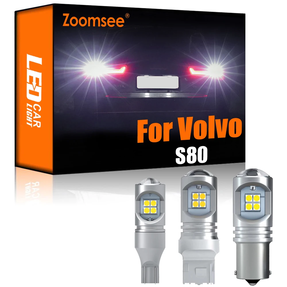 

Zoomsee; Комплект из 2 предметов, белая обратный светодиодный для Volvo S80 184 124 седан 1999-2017 Canbus внешний резервный задний фонарь лампа светильник лам...