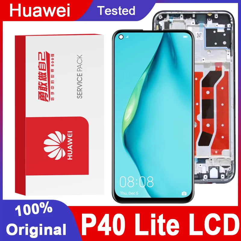 

Новый 2022 оригинальный протестированный 6,4 ''дисплей ML1 для замены с рамкой для Huawei P40 Lite ЖК-сенсорный экран дигитайзер