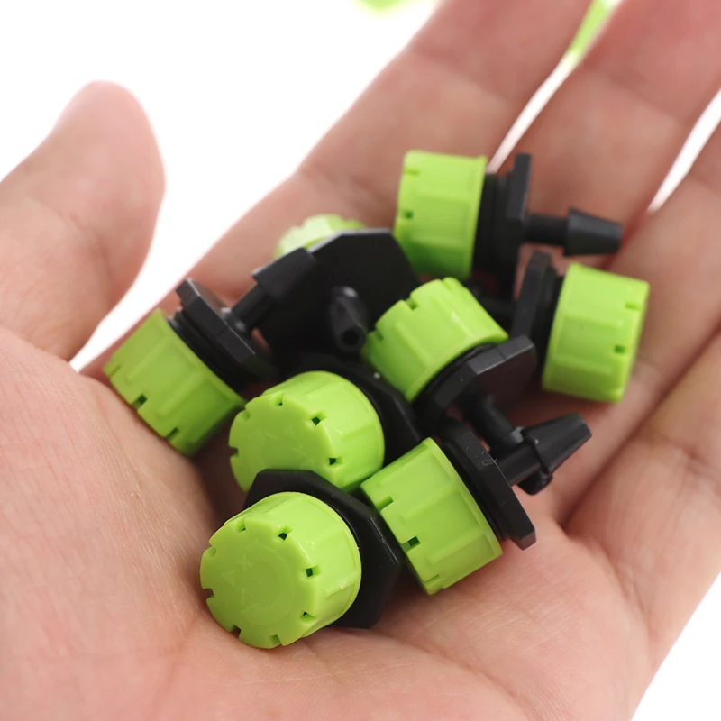 

50/100PCS 4/7mm Adjustable Dripper Garden 1/4 inch Micro Emitter Irrigation Nozzle Greenhouse Yard Watering Flower Lawn