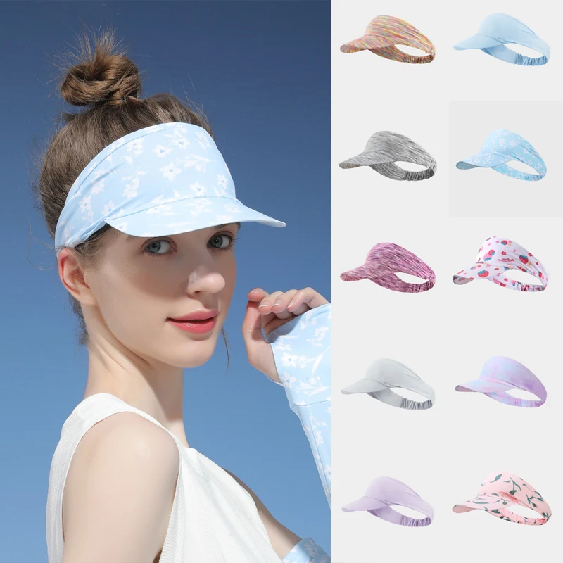 

1PC Women Sport Sun Visor Hat Athletic Visor Cap Adjustable Quick Dry Hat Sweatband Running Jogging Golf Tennis Cycling Sunhat