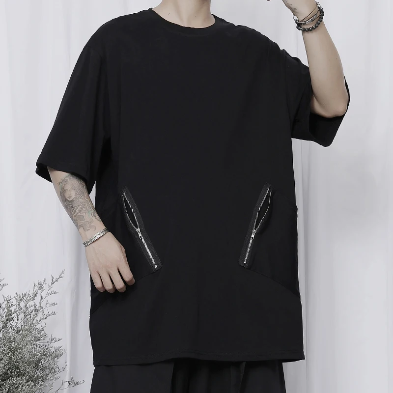 Новая футболка с коротким рукавом черная приталенная летняя новая мужская