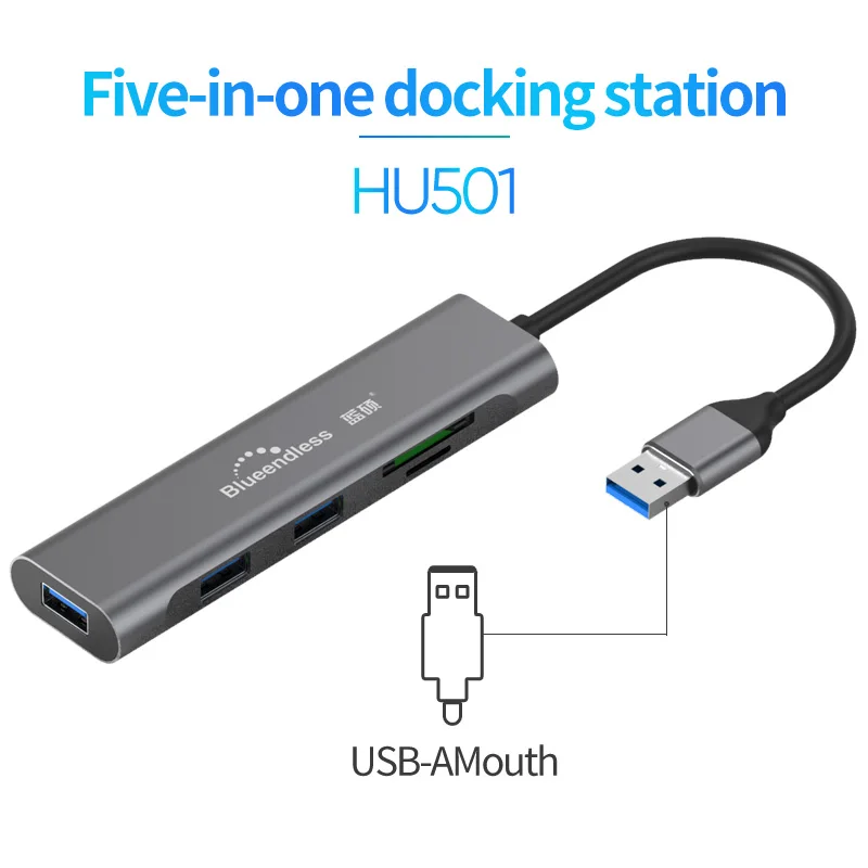 04 5 in 1 (USB) Док-станция для ноутбука 9 в 1 type C USB 3,0 HDMI TF LAN PD usb-концентратор для Macbook для huawei для XiaoMi для DELL для lenovo Dock - Цвет: 04 5 in 1 (USB)