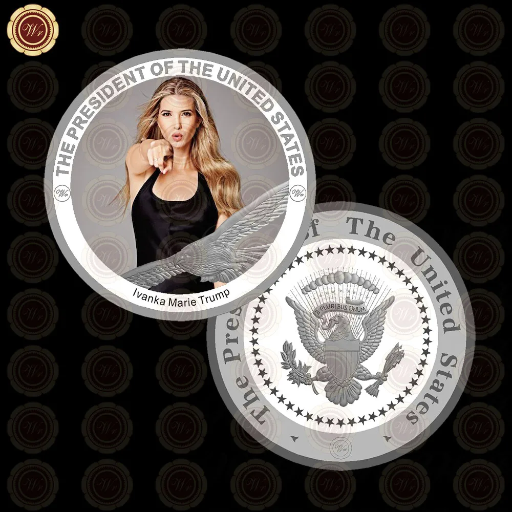 style 2 WR US монета Lvanka Marie Trump Посеребренная монета для вызова, качественная американская Сексуальная модель, металлическая монета для коллекции, бизнес-подарок - Цвет: style 2