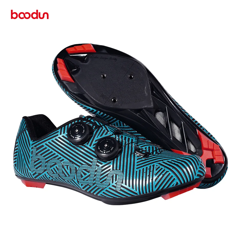 

Boodun New Road Cycling Shoes Ultralight Racing Athletic Self-Locking Bike Shoes Men Women Professional Bicycle Sneakers 850G