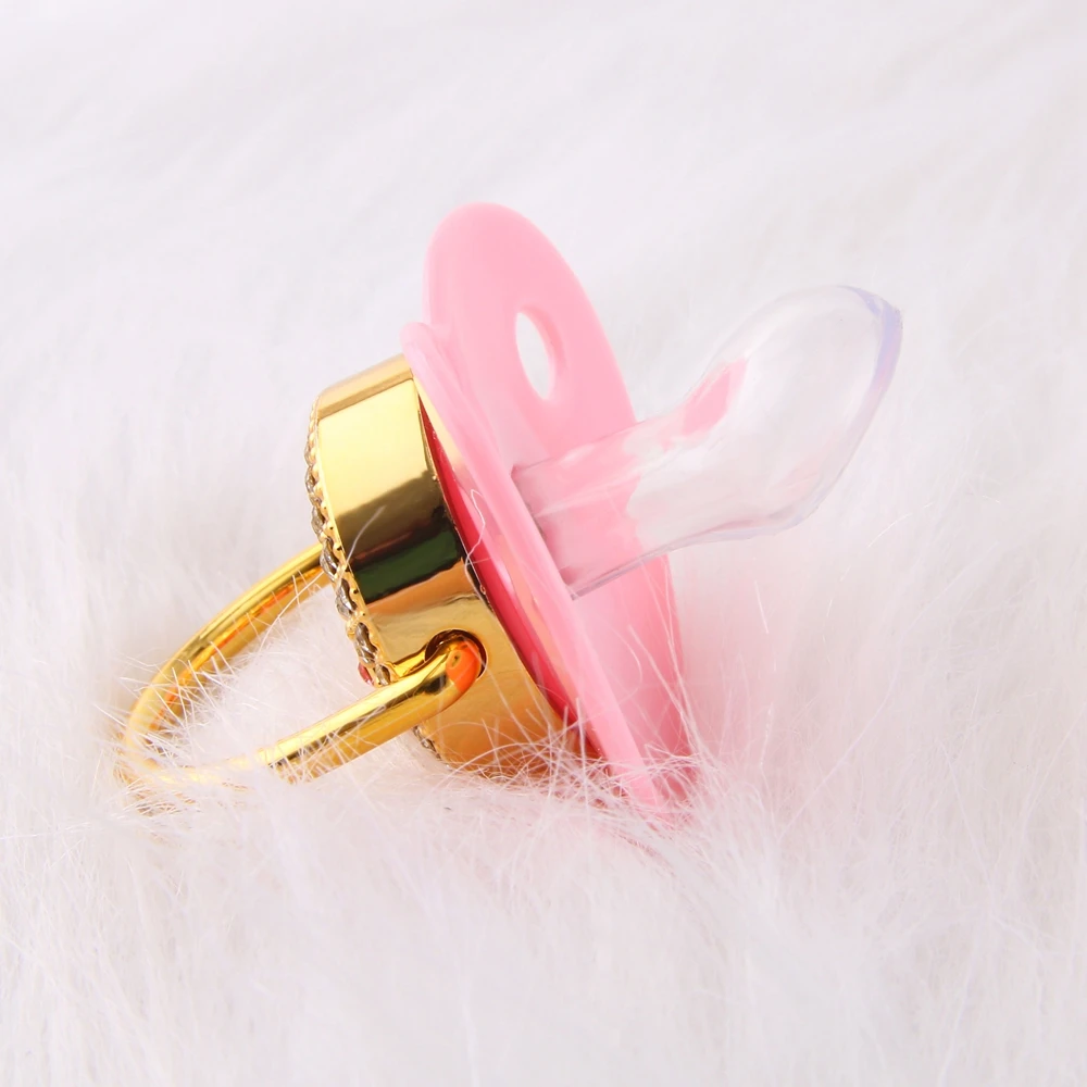 Роскошная розовая Соска-пустышка 0-12 месяцев с буквой A BlingBling Детская зажимом для