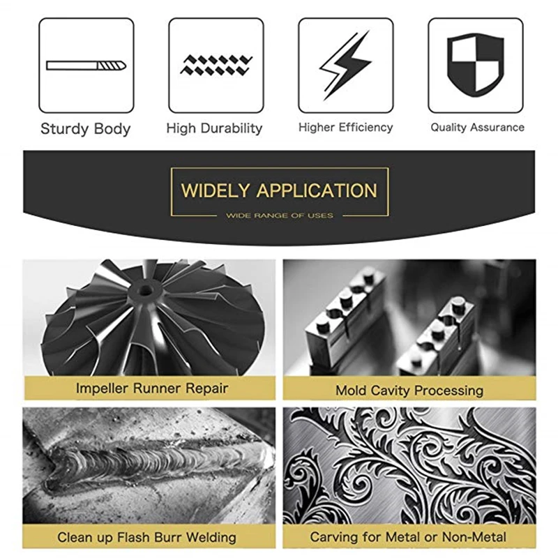 Набор насадок из карбида вольфрама с хвостовиком 1/4 дюйма (6 35 мм) 5 шт. |