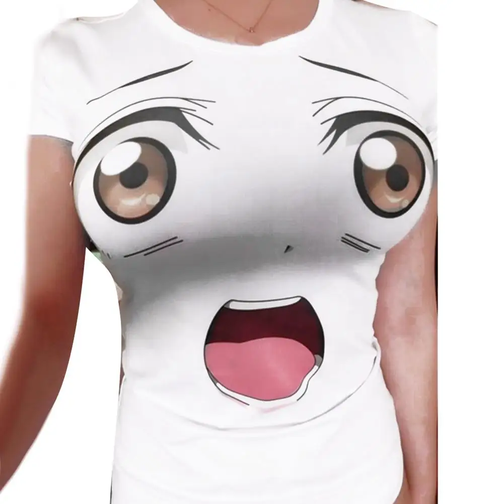 

Big Eyes Women t shirt aesthetic women fashion girls tshirt harajuku print Graphic summer t-shirt top T-shirt Summer Shirt Top