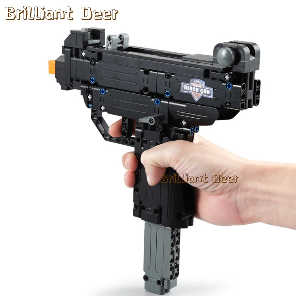 Детский конструктор Uzi игрушечный пистолет в полицейском стиле совместим с 359