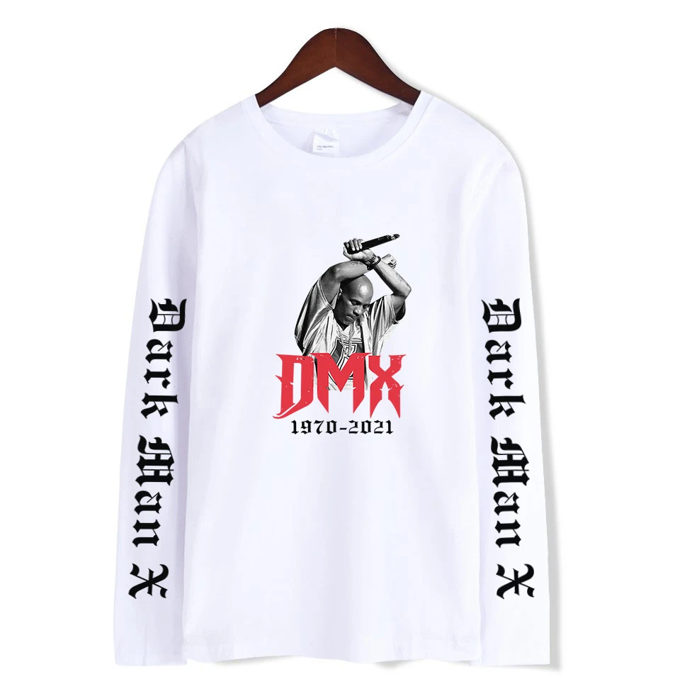 

DMX T-Shirt Crew Neck Shirt Long Sleeve T-Shirt Unisex Harajuku Streetshirt Spring 2021 New
