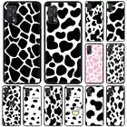 Чехол для телефона Realme C3 6 Pro 5 7 XT C11 C21 X50 C20 7i C15 V15 5G X7 Q2, силиконовый, с коровьим принтом, черный, белый