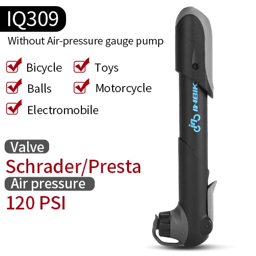 IQ309 INBIKE мини портативный велосипедный насос с манометром велосипедный насос дорожный велосипед MTB воздушный насос 120PSI 20 см IQ310 - Цвет: IQ309