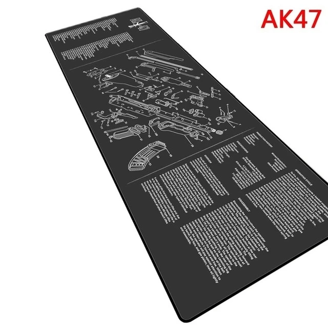 AR10 15 AK47 тактический охотничий нескользящий пистолет для чистки скамейки резиновый коврик K98K SIG556 SKS Mosin-Nagant с полным списком деталей просмотреть Sch - Цвет: AK47