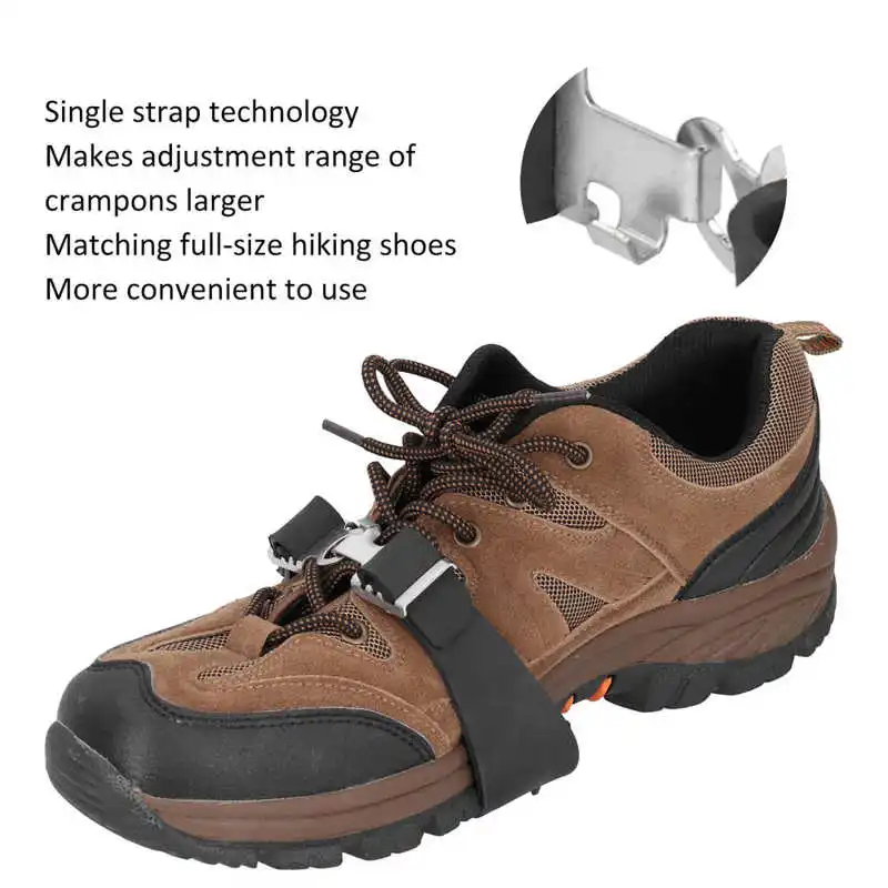 

1 Pair Anti-Slip Four-feet Shoe Spikes Ice Crampon Walk Traction Cleats Stretch Footwear for Walking Climbing Accessories