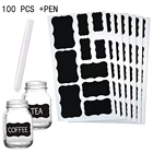 100 шт. Водонепроницаемый доске Кухня специй этикетка Стикеры для дома Варенье Jar ярлыки на бутылки этикетки для досок Стикеры s с маркер для белой доски