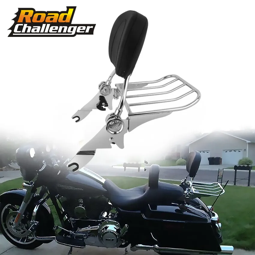 Багажная стойка для мотоцикла Sissy Bar пассажирская спинка Harley Road King Street Glide FLTR FLHX FLHT