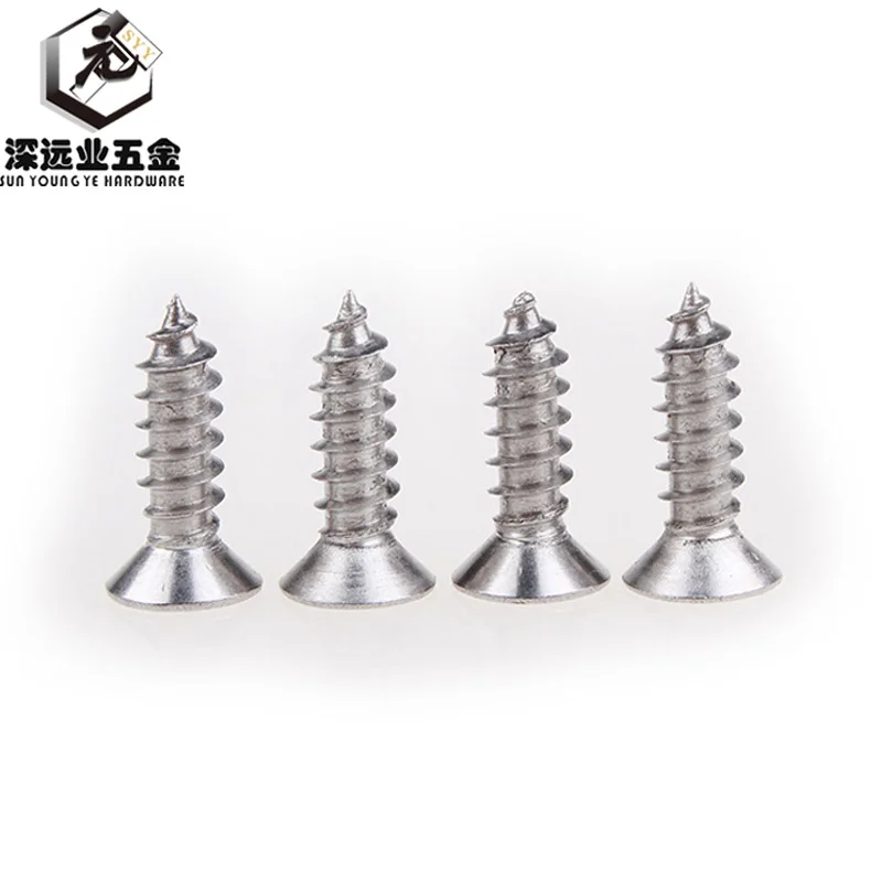 100pcs M1 M1.2 M1.4 M1.5 M1.7 304 Stainless Steel Cross Recessed Flat Head Countersunk Self-tapping Phillips Wood Screws | Обустройство